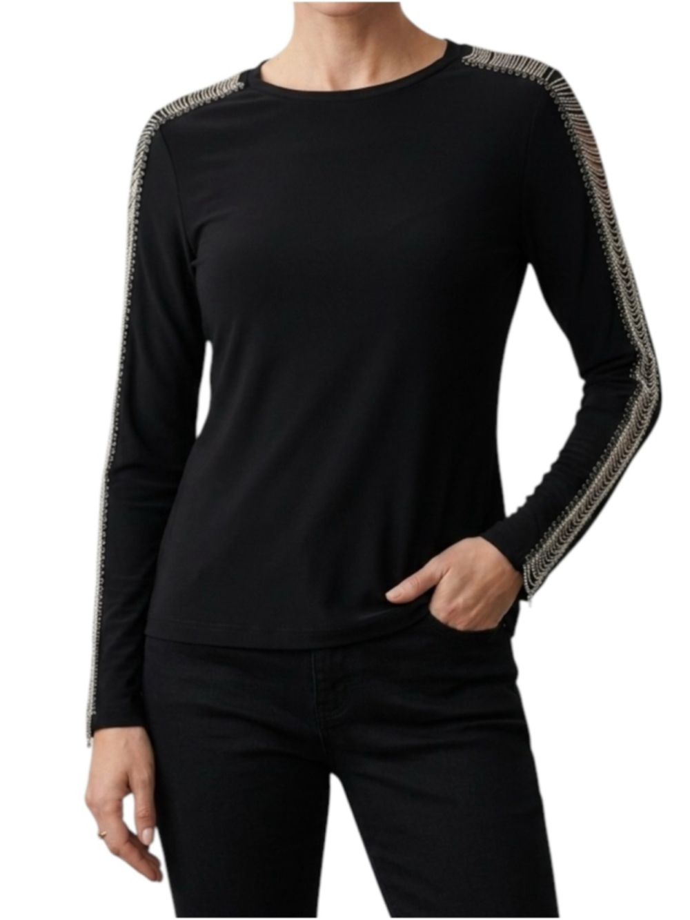 Joseph Ribkoff Blouse Top Black Size 10